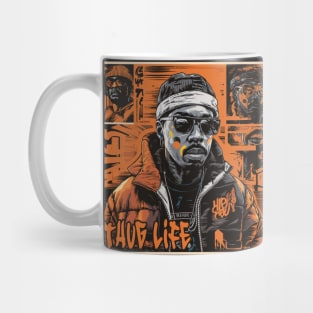 Vibrant Thug Life Design with Black Men Mug